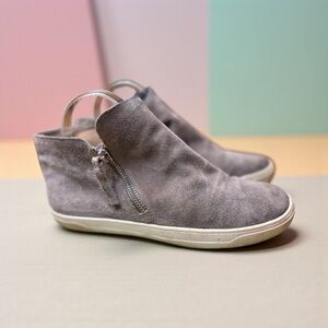 Gray Suede Women's Ankle Boots